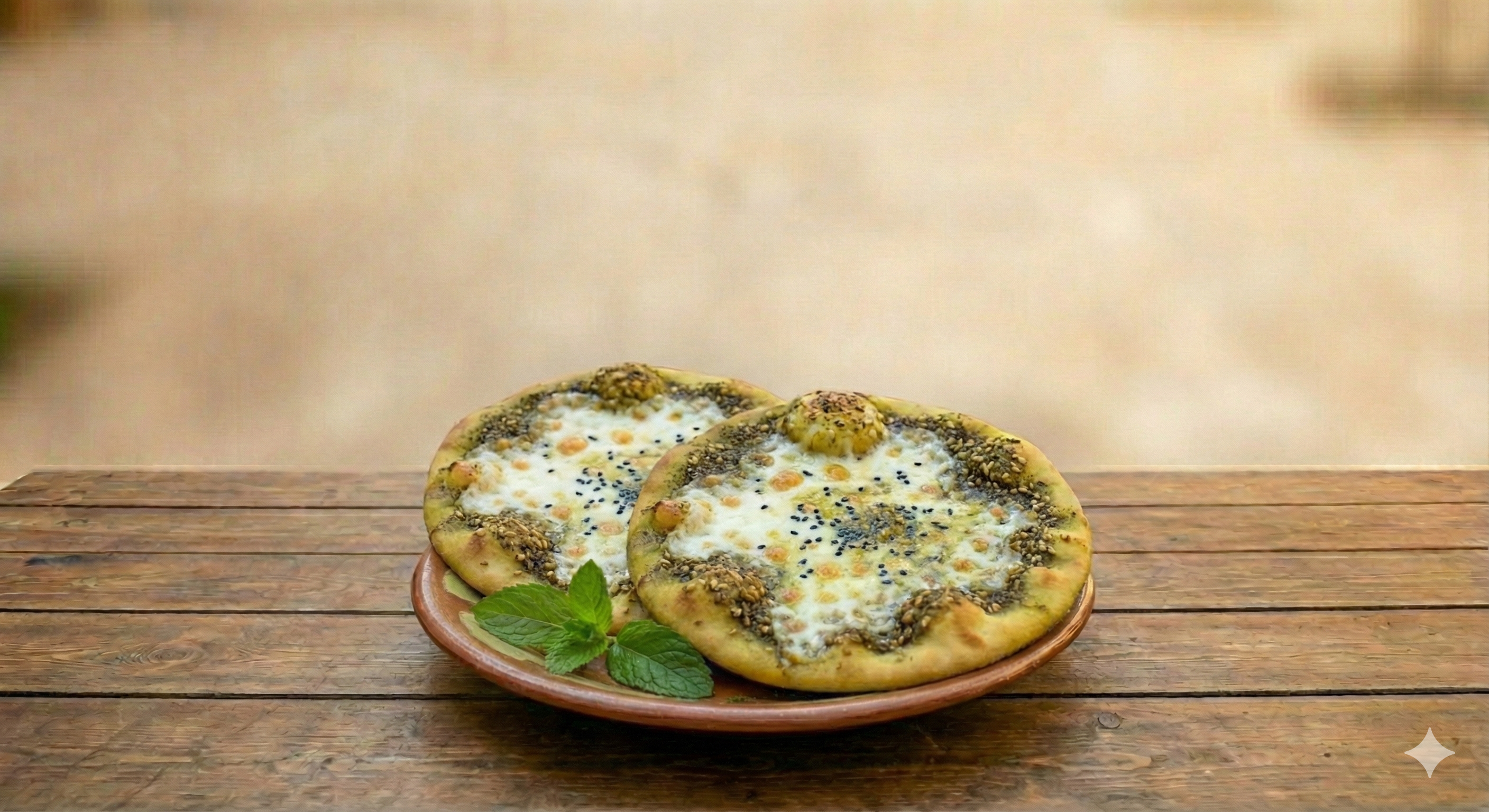 مناقيش جبنه مع زعتر